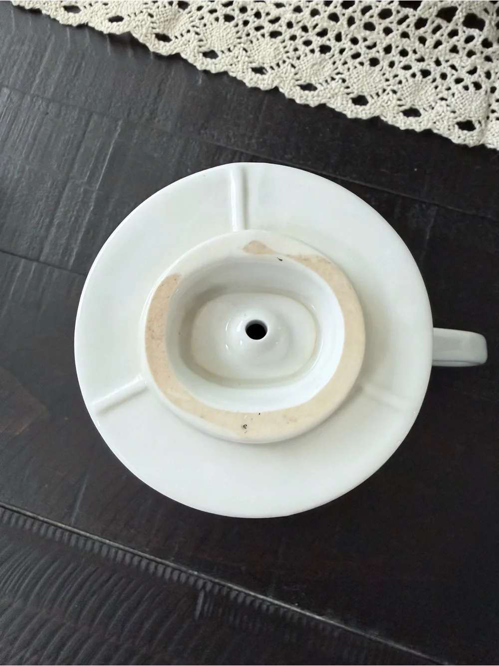 Vintage Melitta White Ceramic Coffee Dripper Pour Over Cone Filter #102 1 Hole